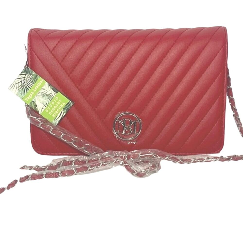 Bagley Mischka Studio Crossbody Red Vegan Leather Handbag